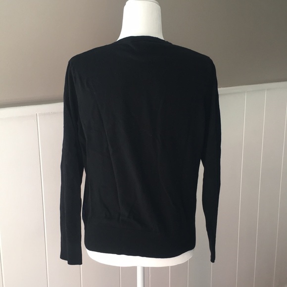 Ann Taylor Blue & Black Floral Cardigan - Picture 3 of 5